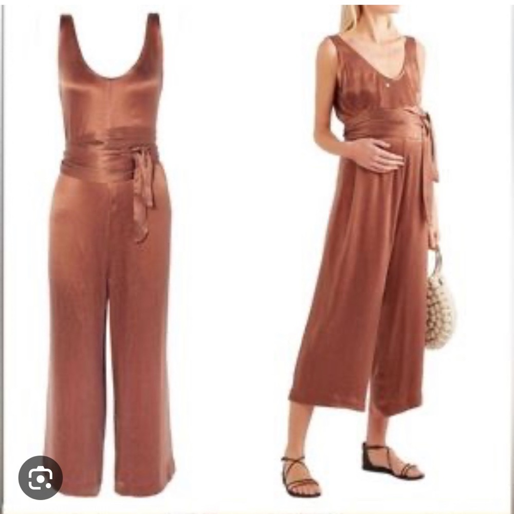 NWOT - Hatch Maternity Silk Wraparound Jumpsuit - 0
- Bronze/Copper